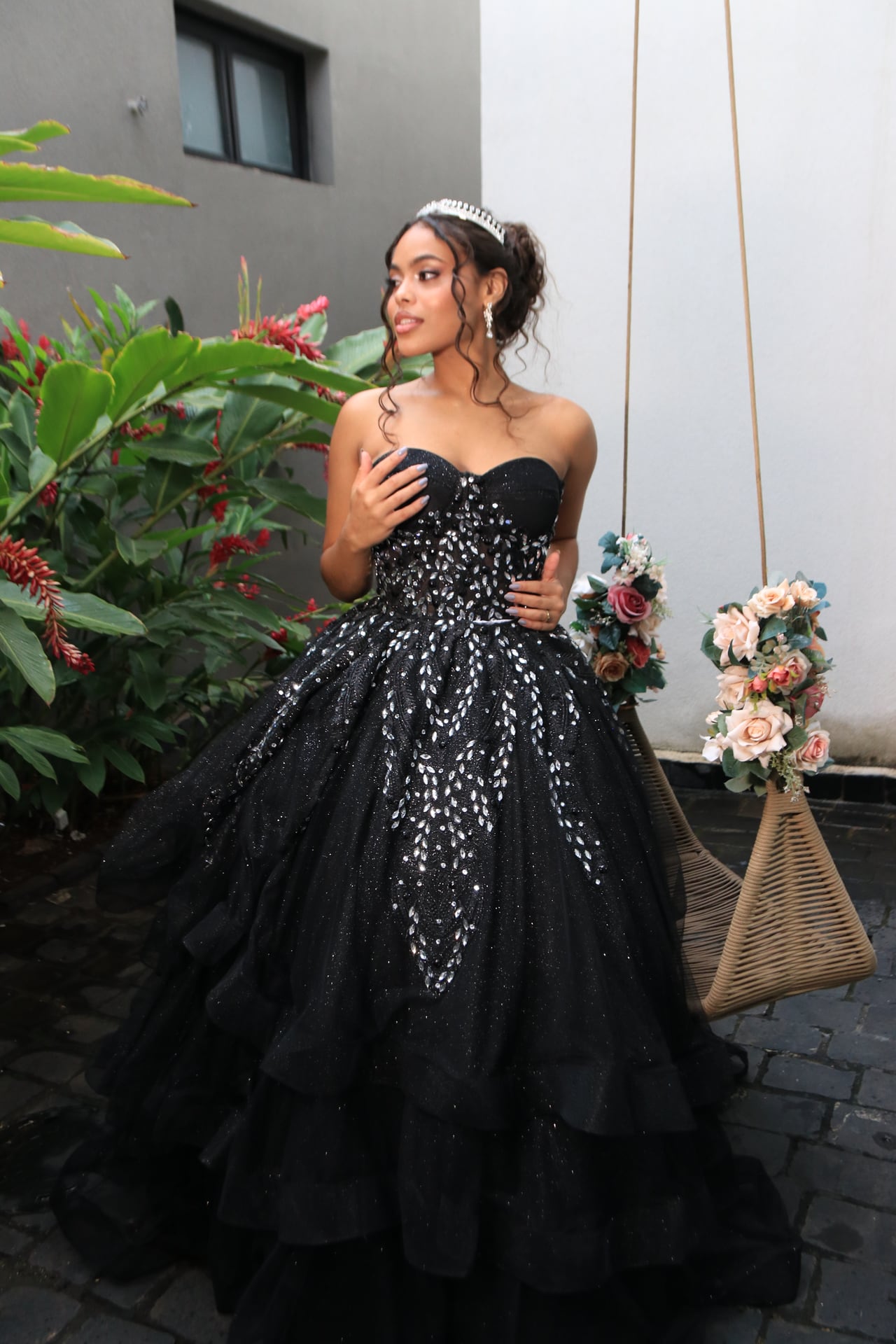 Vestido Preto Princesa - Detalhe